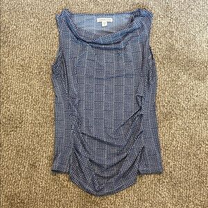 Coldwater Creek Blue Ruched Tank Top